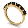 thumbnail image 2 of 1.19 ctw Wedding Band for Women - 18K Yellow Gold Natural Onyx Stackable Eternity Ring, 2 of 6