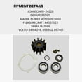 thumbnail image 3 of Sea Water Pump Repair Service Rebuild Kit for Johnson 09-1027B-1 F5B-9 10-24228-1 with Bearings and Impeller by FASWORX, 3 of 4