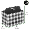thumbnail image 5 of mDesign Holiday Storage Box for Gift Wrapping/Bows, Buffalo Plaid Black/White, 5 of 6