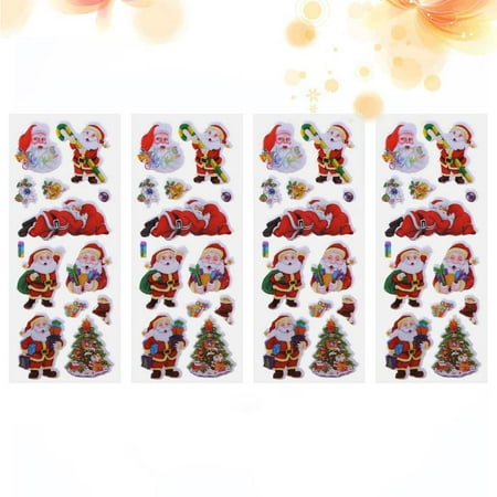 

20 Sheets Christmas Themed Sticker Assortment Santa Claus Christmas Tree Wreath for Kindergarten Holiday Gift (Mixed Pattern)