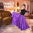 thumbnail image 5 of Girls Satin Full Circle Long Dance Skirt Ankle Length Shiny Satin Swing Skirt for Girls 8-12 Years Belly Dance Long Skirt, 5 of 6
