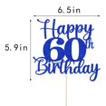 thumbnail image 3 of Cake Topper Kaoenla Feliz 60.º Cumpleaños Azul con Brillo, 3 of 7