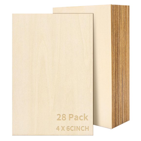 Hojas de Tilo SOKOSEY 28 PCS 10x15 cm Madera Fina de 1.5 mm
