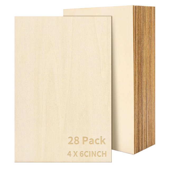 Hojas de Tilo SOKOSEY 28 PCS 10x15 cm Madera Fina de 1.5 mm