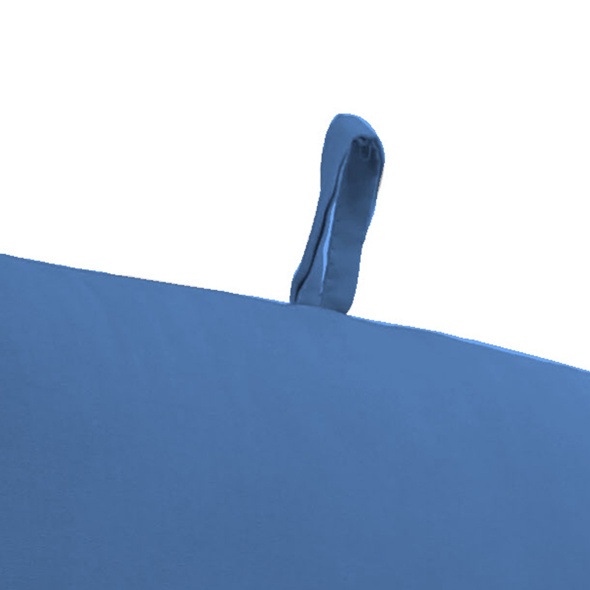 Jordan Manufacturing 44" x 22" Periwinkle Blue Solid Rectangular Outdoor Chair Cushion with Ties and Hanger Loop