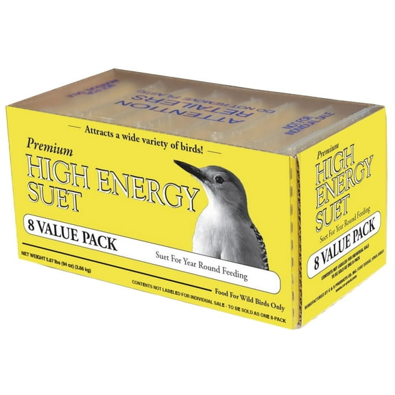 C&S High Energy Suet 8 Count Value Pack, Wild Bird Food
