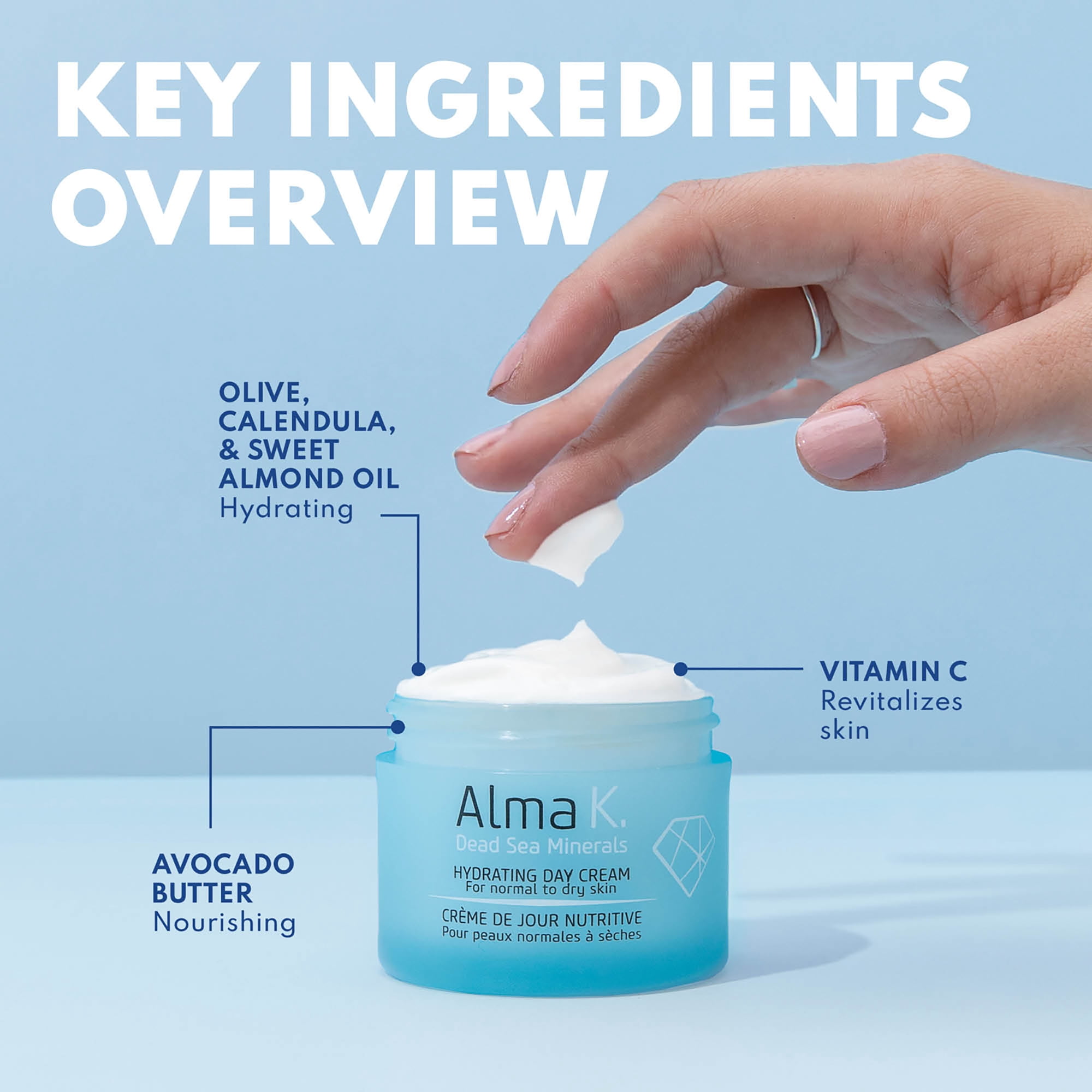 Alma K Hydrating Day Cream - Normal to Dry Skin, Face Cream, 1.7 oz