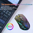 thumbnail image 4 of x9 2.4G Ratón inalámbrico para juegos Mute óptico para PC Portátil Recargable Ajuste de Alto rendimiento 2400DPI Ergonómico Profesional - Cuadrícula Negro Sunnimix ratón inalámbrico para juegos, 4 of 8