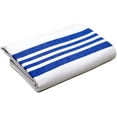 thumbnail image 1 of Luxury Flannel Blanket, Soft, Cozy, Comfortable Heavy Napping/Sleeping Bed Blanket, Lightweight (White with Blue Stripe) by Raymond Clarke (1), 1 of 8