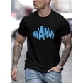 thumbnail image 2 of T-Shirt Décontracté pour Homme à Col Rond en Mélange de Spandex, Doté d'Une Élasticité Moyenne, Manches Courtes, Coupe Régulière, et Imprimé du Mot « WHAMMY », Parfait pour l'Été, 2 of 5