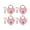 Rose, variant on Yajisi 4 Set Heart Padlock Zinc Alloy 1.50 in / 38 mm Love Lock with Key for Jewelry Boxes Wallets Handbags Cabinets Red