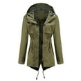 thumbnail image 1 of TFixol 2021 nuevo cortavientos chaqueta con capucha de longitud media cintura impermeable al aire libre Amazon, 1 of 6
