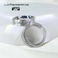 thumbnail image 6 of Two Rings Wedding Ring Sets His And Hers Couples Women Diamond Cz Man Titanium Wedding Bands, 6 of 7