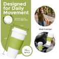 thumbnail image 2 of Copco Acadia Travel Mug Set of 2 - 16 oz, Insulated Reusable Coffee Tumblers with Double-Walled Plastic & Temperature Retention, Leak-Proof Lids for Hot & Cold Drinks - Dishwasher Safe (Green), 2 of 7