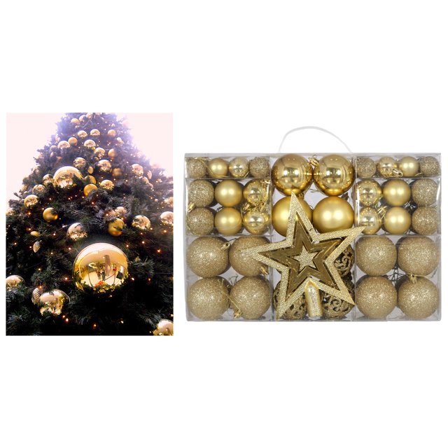 101 piezas de adornos de Bolas de Navidad BLESIY Oro Bolas colgantes