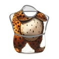 thumbnail image 2 of Hirioo Cartoon Cheetah With Attitude for Baby Waterproof Pocket Bib Adjustable Closed for Babies Toddlers with Large Pocket 6-24Months, 2 of 8
