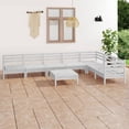 thumbnail image 1 of vidaXL 8 Piece Garden Lounge Set Solid Wood Pine White, 1 of 8