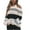 Black, variant on Aoochasliy Womens Sweaters Clothes Pullover Long Sleeves Matching Round Neck Stripe Tops Blouse Knitted