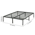 BENTISM Full Size Bed Frame 14 inch Metal Bed Frame Platform 1500 lbs