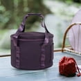 thumbnail image 1 of Bolsa De Tazón De Cristal Estuche de transporte para cuenco, funda para cuenco cantor morado, bolso de mano, pieza de cuenco portátil (14 pulgadas, 1 of 7