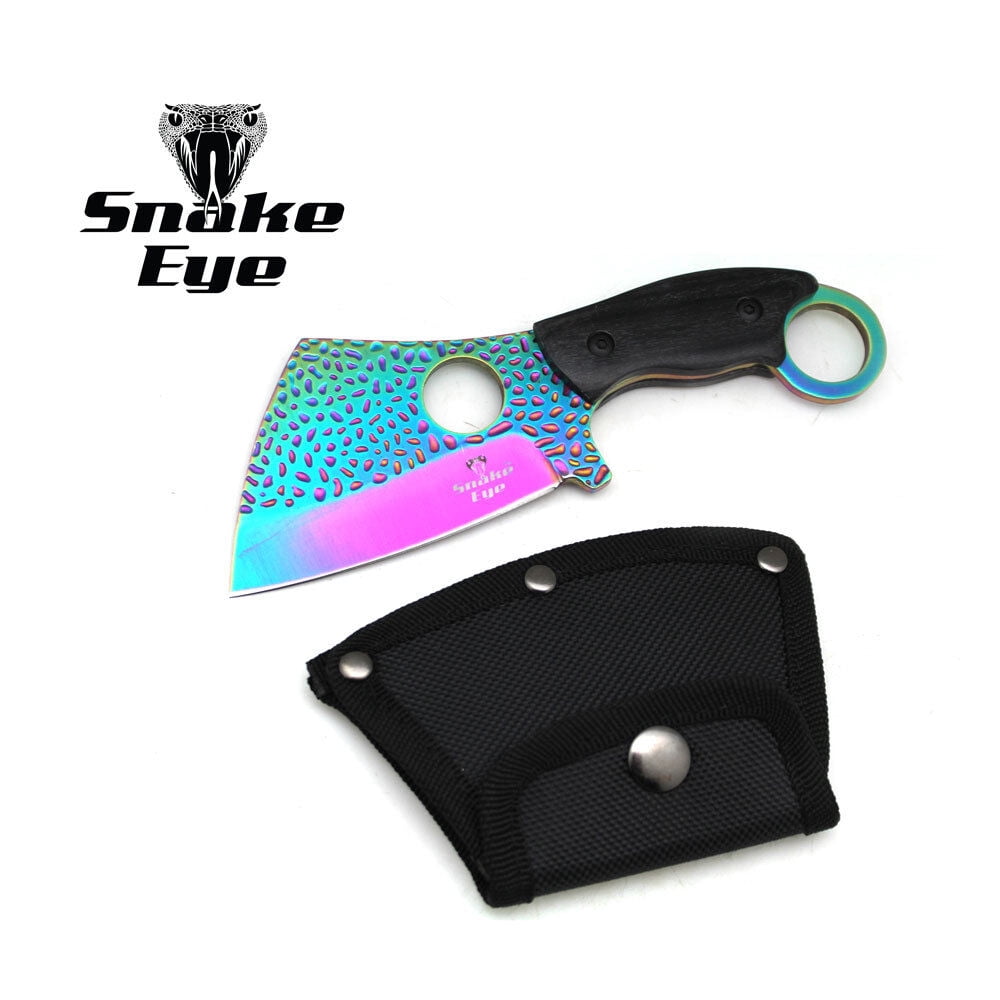 Snake Eye Tactical Heavy Duty Fixed Blade Razor Style Hunting Knife w/ Sheath