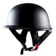 thumbnail image 3 of 1Storm Novelty Motorcycle Half Face Helmet German Style DOT Approved: HKY602 Matt Black, 3 of 5