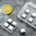 4/6/8Pcs Stainless Steel Whiskey Stones Reusable Ice Cubes for