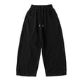 thumbnail image 4 of CONZONE Boys Baggy Sweatpants Casual Jogger Pants For Child Elastic Waist Solid Color Wide Leg Athletic Trousers With Pockets, 4 of 8