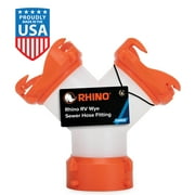 Camco Rhino RV Wye Sewer Hose Fitting - Orange, UV-Resistant Material (39812)
