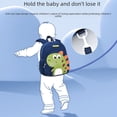thumbnail image 3 of Mochila escolar para guardería con diseño de sésamo y dinosaurio, con material antipérdida y para buceo, para niños y niñas, 3 of 5