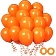 thumbnail image 2 of 100 globos naranjas, globos de fiesta de látex naranja de 12 pulgadas, calidad de helio para Halloween, graduación, fiesta de cumpleaños, baby shower, revelación de género, despedida de solteraDecorac, 2 of 4