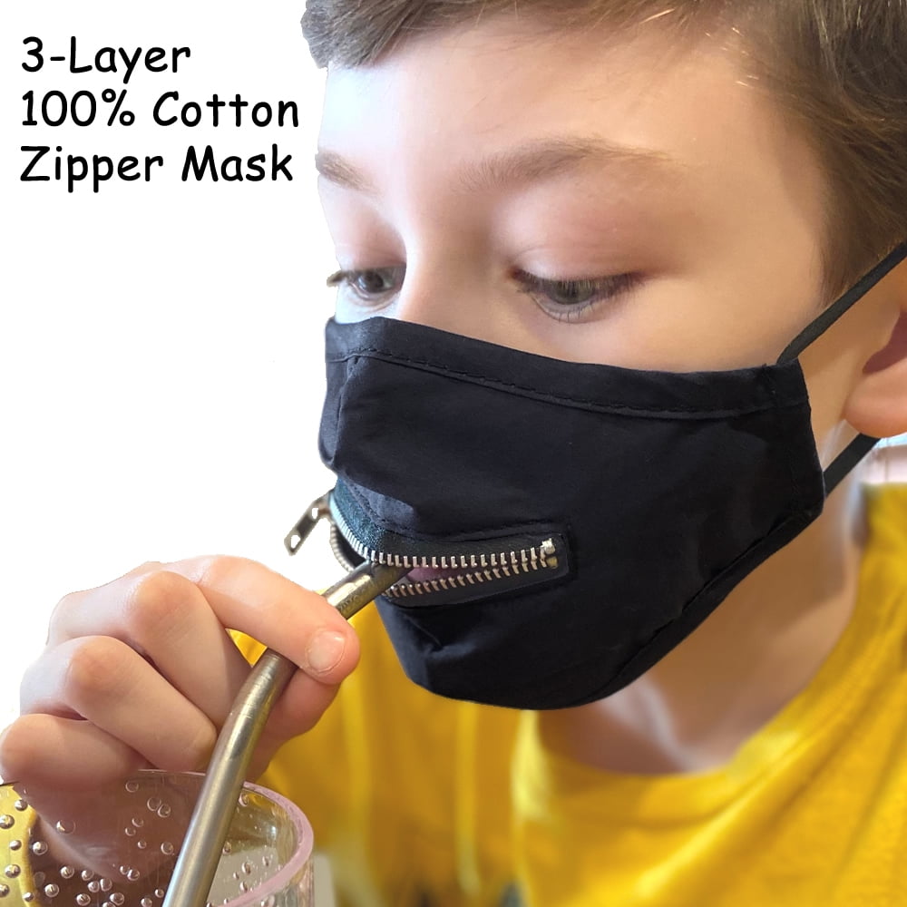 Children Anti Dust Mouth Black Green Snake Print Kids Half Face Protection Reusable For Boys Girls