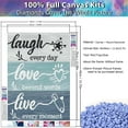 thumbnail image 2 of YALKIN Diamond Painting Kit for Adults Kids, DIY 5D Full Round Drill Saying Painting Kits Embroidery Diamond Arts Craft Home Decor 11.8X15.7 inch (Laugh Every Day Love Beyond Words Live Every Moment), 2 of 7