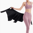 thumbnail image 3 of Lu's Chic Women's Ruched Tennis Wrap Skirt Stretch Tie Up Skirt Light Comfy Loose Stretchy Yoga Black One Size, 3 of 5