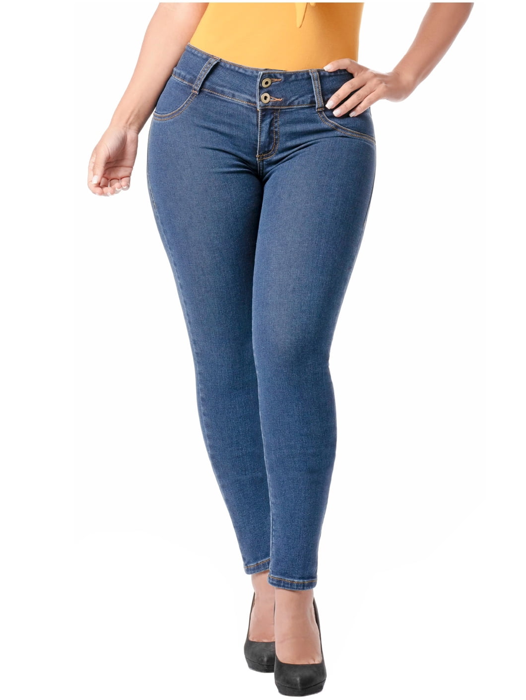 High Rise Women's Jeans Black Slimming Skinny Colombia Butt Lifter Levanta  Cola