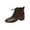 Brown, variant on Womens Winter Boots, Casual Solid Color Plus Size Round Toe Front Lace-Up Low Heel Ankle Winter Boots, Women's Boots