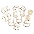 thumbnail image 3 of 6 Pares Del Clip No Piercing Del Del Oído De Las Mujeres En Los Pendientes -estilo - Sunnimix Orejera de acero inoxidable, 3 of 6