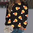 thumbnail image 1 of 50% de Réduction sur l'Espace Oversized Sweatshirt for Women 2023 Col Rond Halloween Imprimé Pull à Manches Long, 1 of 4