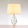 thumbnail image 3 of Pasargad Home Canova Metal & Crystal Table Lamp Lights, White & Clear, 3 of 5