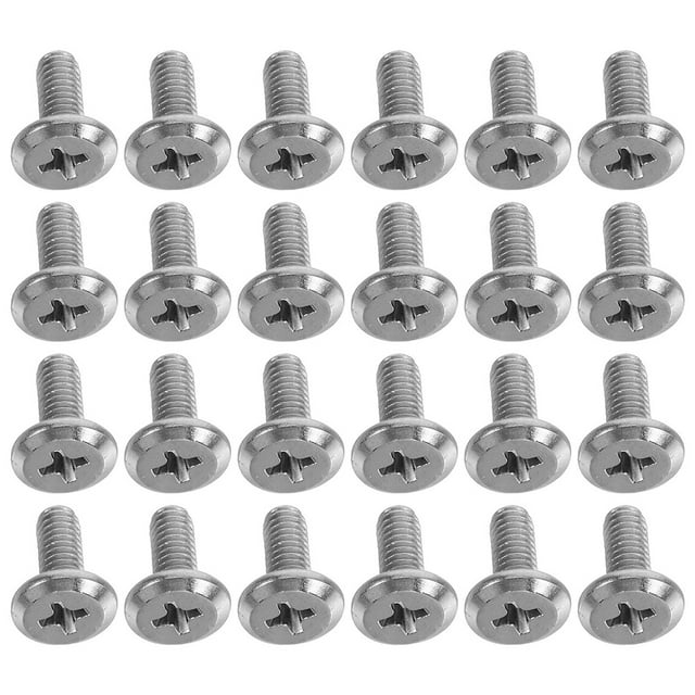 HAMPPLIES 100Pcs Silver Pan Head Screws Carbon Steel Outlet Screws For Secure Fastening Electrical Wall Socket