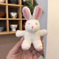 thumbnail image 2 of Cartoon Plush Rabbit Charm Keychains Sweet Cute Pendant Car Keyring Backpack Decoration Fashion Jewelry for Women Girls, 2 of 7