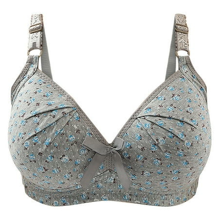 

Premium 2023 Gifts Woman S Fashion Bowknot Printing Comfortable Hollow Out Bra Underwear No Rims
