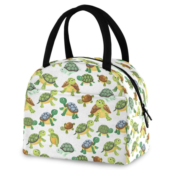 ALAZA Cute Turtles Insulated Lunch Box Reusable Cooler Tote Bag Work Office Picnic