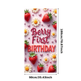 thumbnail image 3 of Floral Decorations Berry First Birthday Strawberry Theme Banner Daisy Design for First Birthday Party Kids Celebration, 3 of 8