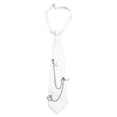 thumbnail image 6 of HOWPAY Ties for Women Men Pre-Tied Adjustable Necktie with Sparkly Chain Accessories Solid Color Necktie for Uniform School Party Casual White, 6 of 6