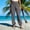 Gray women harem pants a1, variant on Women's Harem Pants Elastic Waist Flowy Casual Solid Boho Print Vacation Lounge Trousers Relaxed Fit Summer Beach Travel Clothes, Red 2XL