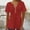 Wine, variant on ALLLIST Blue Tops for Women Trendy Short Sleeve V-Neck Solid T-Shirts Button Pleated Casual Spring Blouse