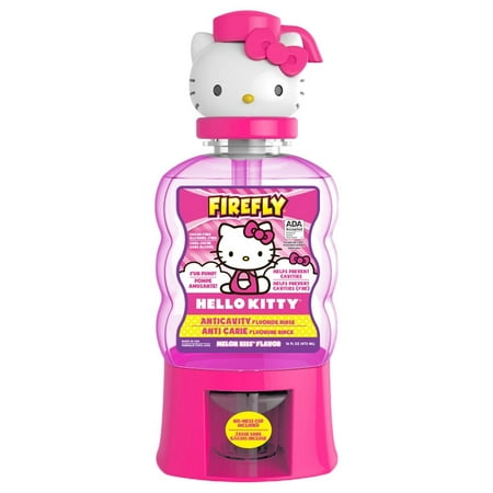 2 Pack Firefly Hello Kitty Anti-Cavity Mouth Rinse, Melon Kiss Flavor 16 oz