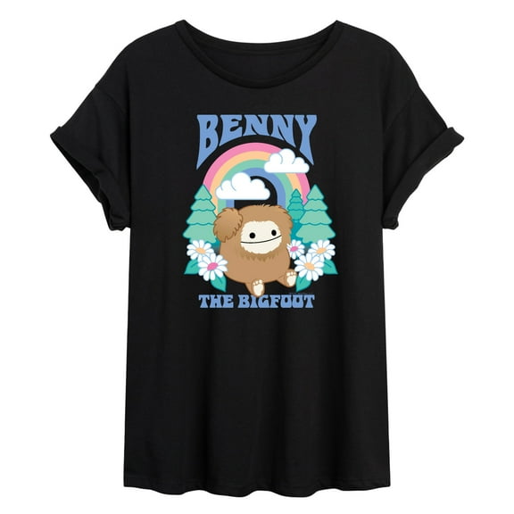 Squishmallows - Benny The Bigfoot - Womens Oversized Graphic T-Shirt