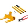 Pallet Buster Deluxe with Nail Cutting Pliers | 41" Collapsible Handle - Deck Wrecker - Best Wrecking Bar for Breaking Pallets - Steel Head - 2 Secure Locking Pins - Yellow - RENR